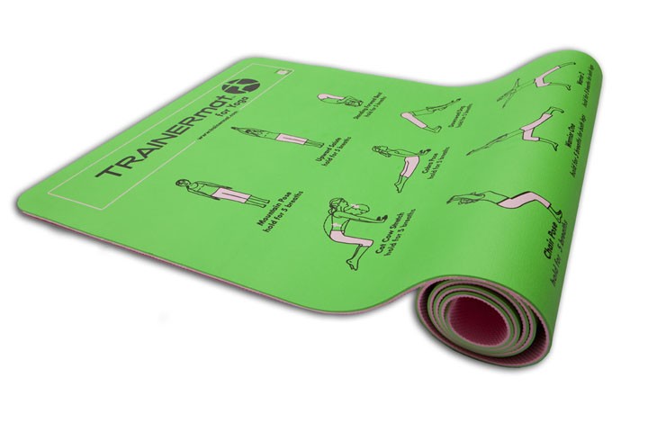 instructional yoga mat