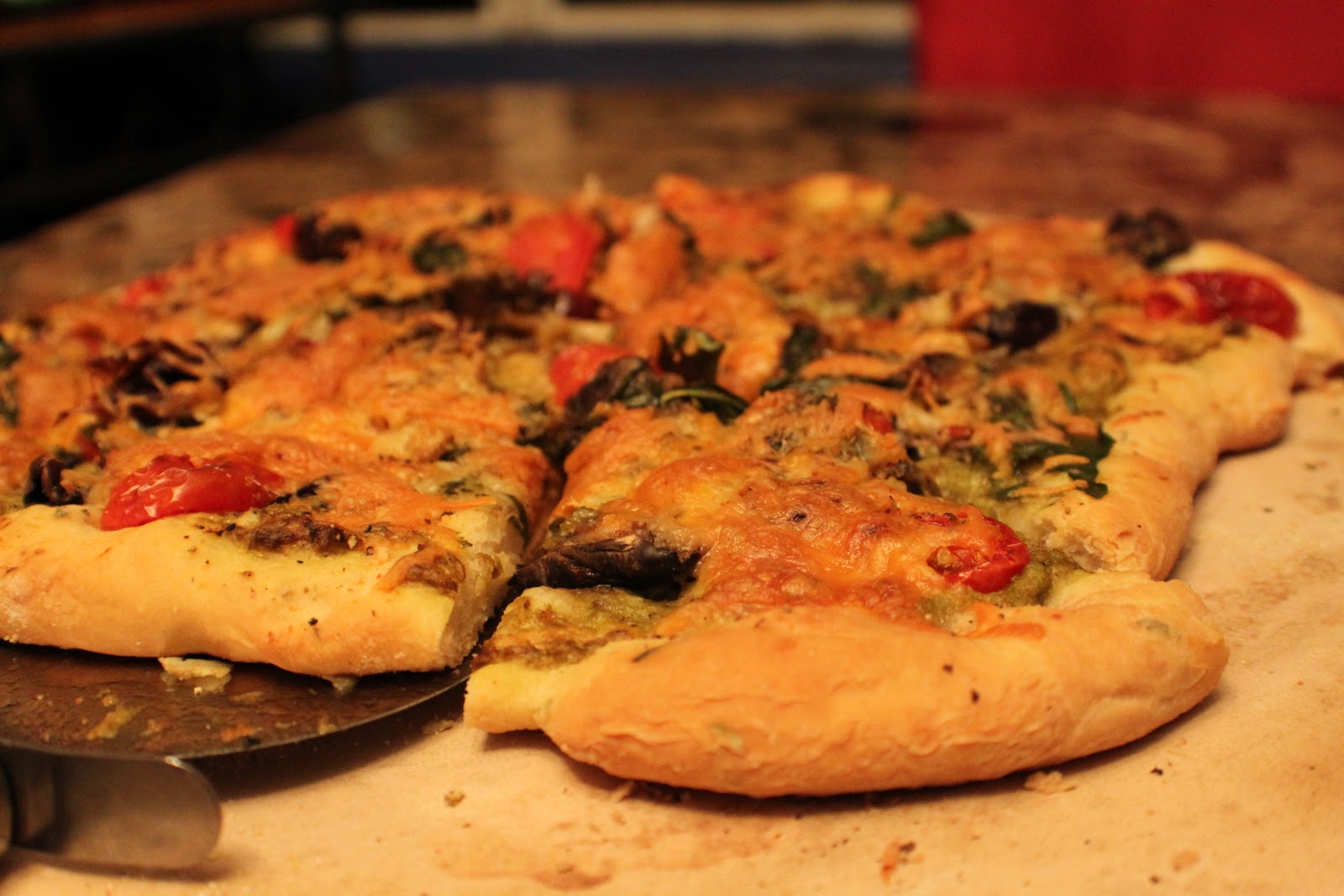 Pesto Pizza with Herb (Pizza) Crust Clearly Delicious