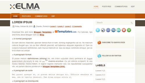 Free Blogger Templates Download: Elma
