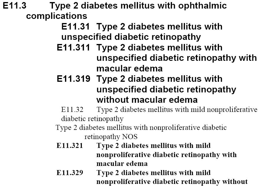 Better diagnosis coding Do We Need 290 Codes for Diabetes Mellitus?