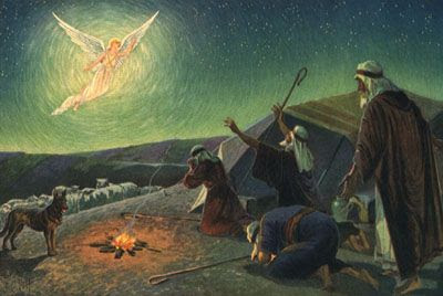 ظهور الملاك على الرّعاة  Sheperds+christmas