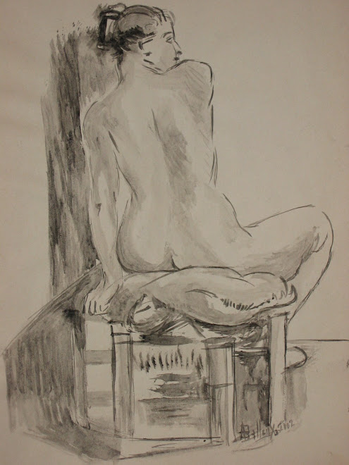 Femme nue assise de dos (pourquoi le préciser je me le demande encore...)