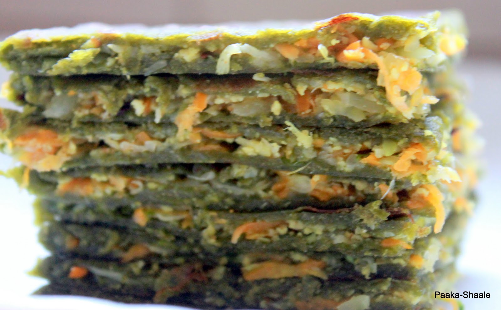 PaakaShaale Spinach, paneer and vegetable paratha