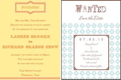 convites de casamento diferentes