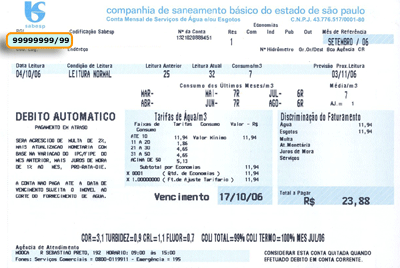 sabesp segunda via