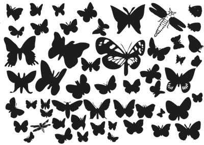 Free Vector Stuff Butterfly Silhouettes