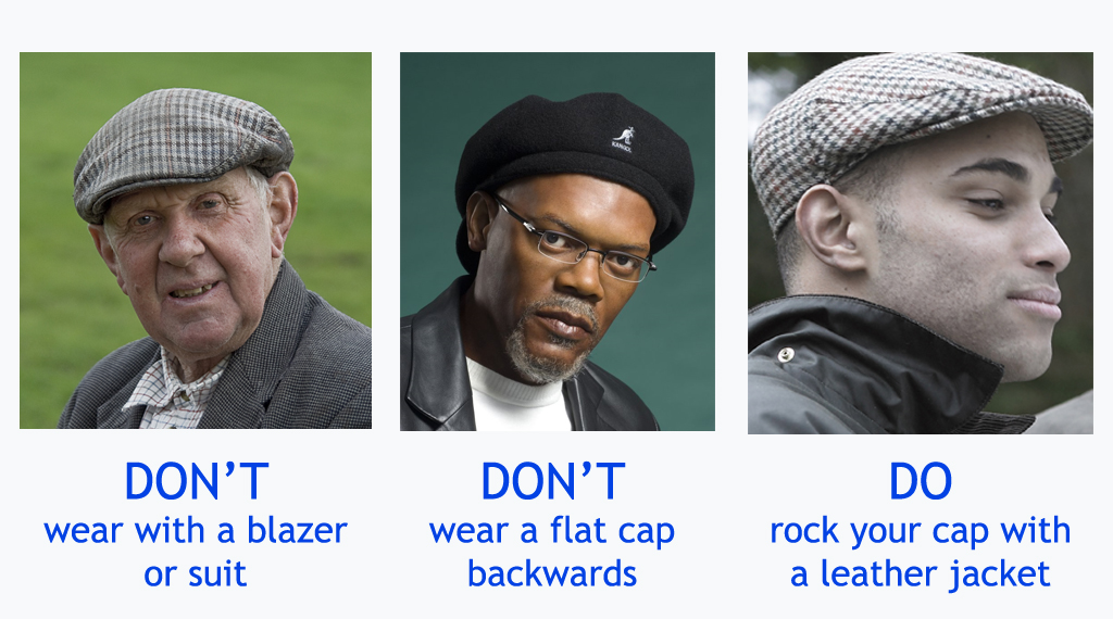 How to wear a flat cap for men. Also known as a golf cap or driving cap