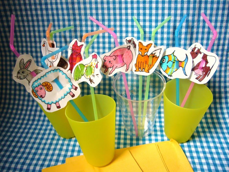 Voglio Una Mela Blu: Decorazioni per cannucce. Tutorial: animaletti