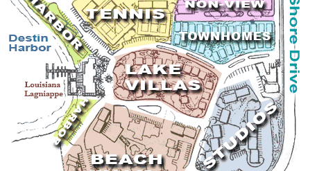 Map Of Sandpiper Cove Destin Holiday Isle Properties: Sandpiper Cove Map