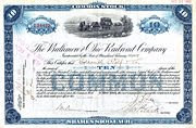 A classic stock certificate of the The Baltimore and Ohio Railroad (B&O) from one of the oldest railroad in the United State of America. The Baltimore and Ohio Railroad (B&O) was one of the oldest railroads in the United States and the first common carrier railroad.Details...