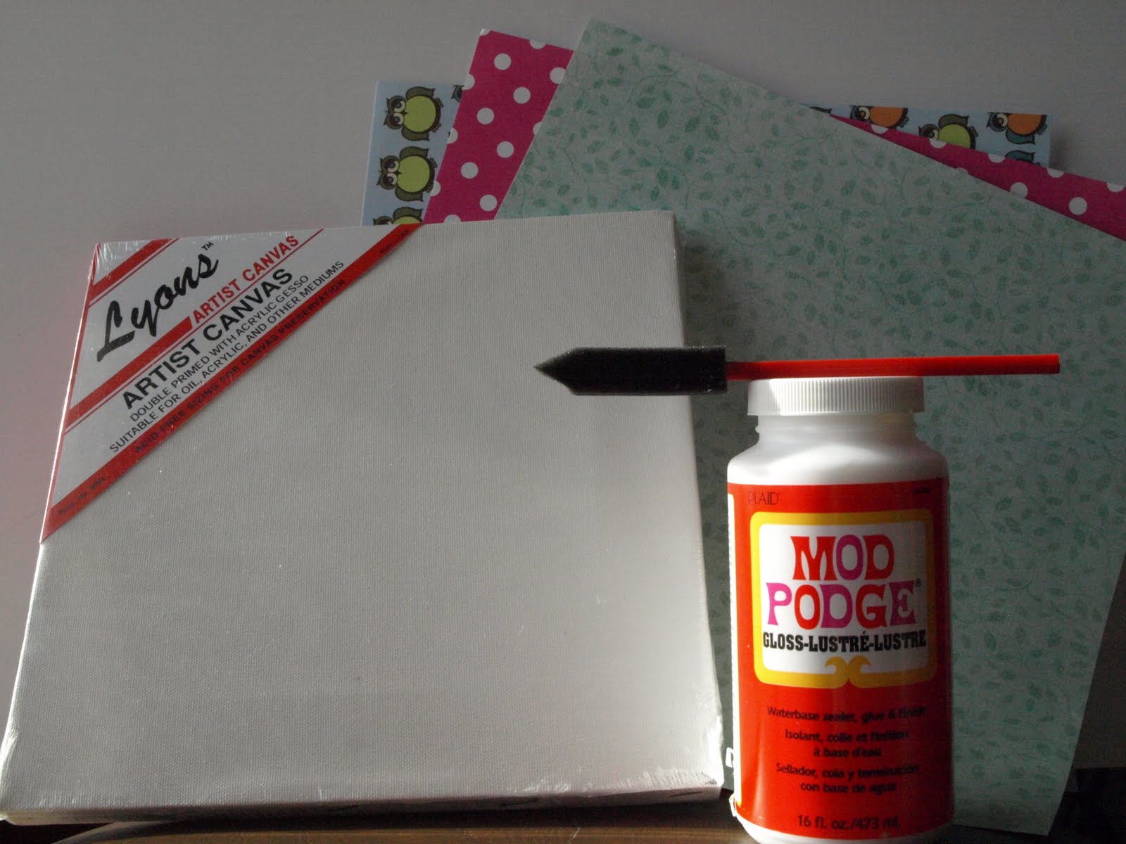 My Sweet Rypie and CalJ too Mod Podge canvas