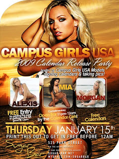 Campus Girls Calendar on Invite  Campus Girls Usa Calendar Release Party