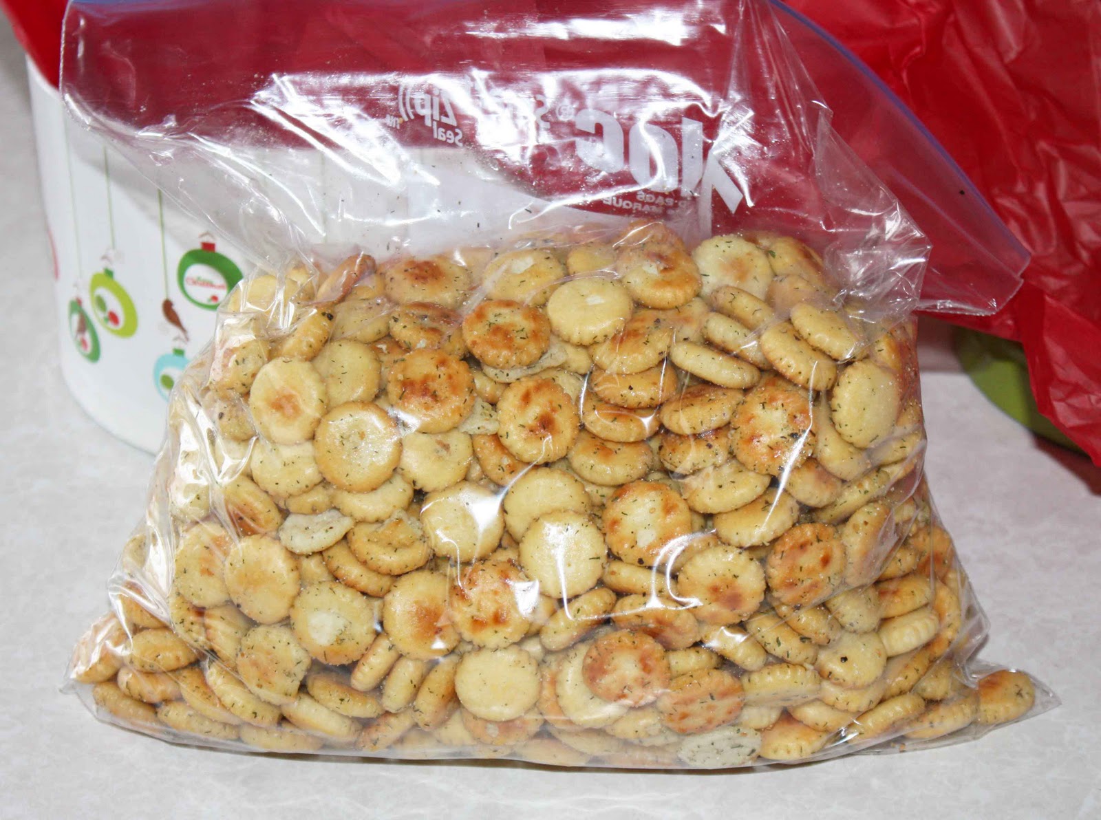 Simply Pam Christmas Oyster Crackers