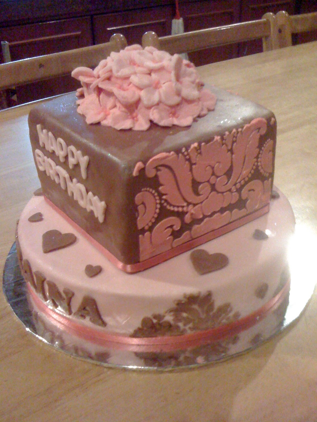 Damask Birthday Cake