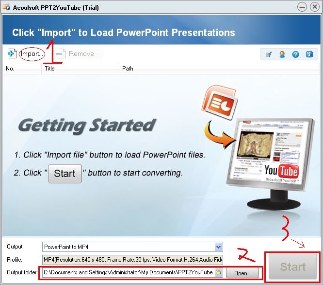 पॉवर पॉइंट प्रेजेंटेशन को Youtube की साईट पर डाले