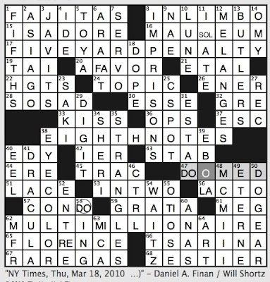 Rex Parker Does the NYT Crossword Puzzle: Fashionista * Moon Zombie Rex Parker Does the NYT Crossword Puzzle: Fashionista * Moon Zombie