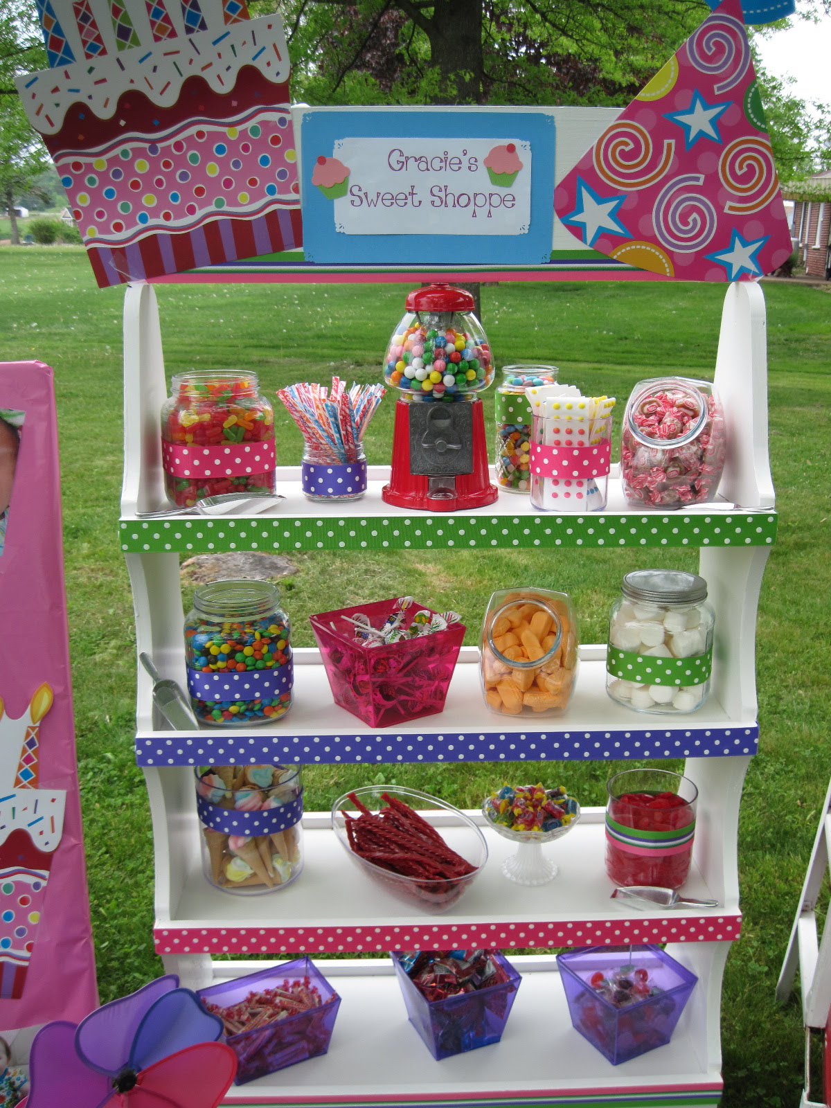 Under the Big Oak Tree Sweet Shoppe Birthday Party Candy Buffet