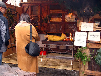 Roast piggy on a spit