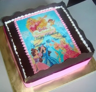 Tiramisu Cake with Barbie Edible Image