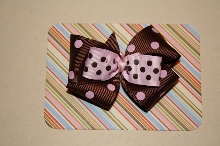 Brown & Light Pink Polka Dots