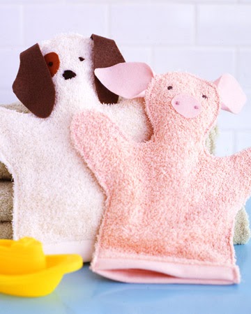 washcloth puppets