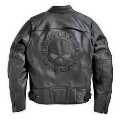 Harley Davidson Leather Bags on Harley Davidson Reflective Skull Leather Jacket Back