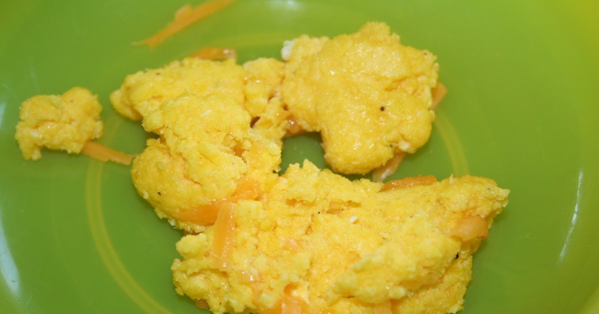Adventures in Baby Food Scrambled Egg Yolk with Cheese