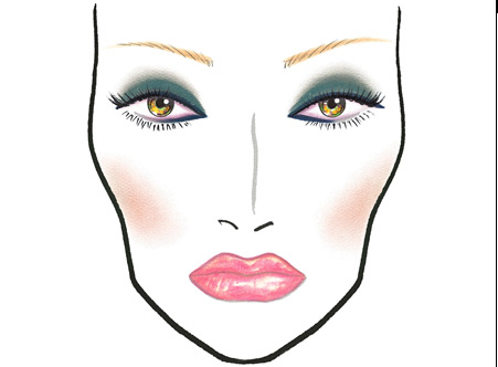 Makeup Paper Face Chart