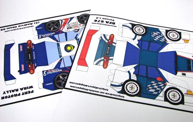 Paper model cars to print picture