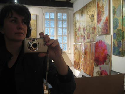 Cacham in her parisian studio