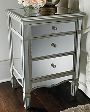 Copy Cat Chic: Pottery Barn Park Mirrored Bedside Table