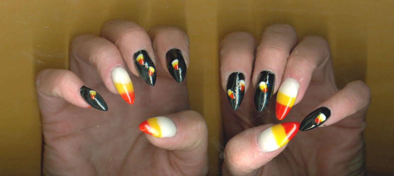 2. How to Create Candy Corn Nails for Halloween - wide 1