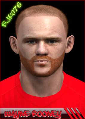 Wayne Rooney face by bjk076 - PES Patch