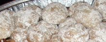 Chocolate Shortbread Snowballs