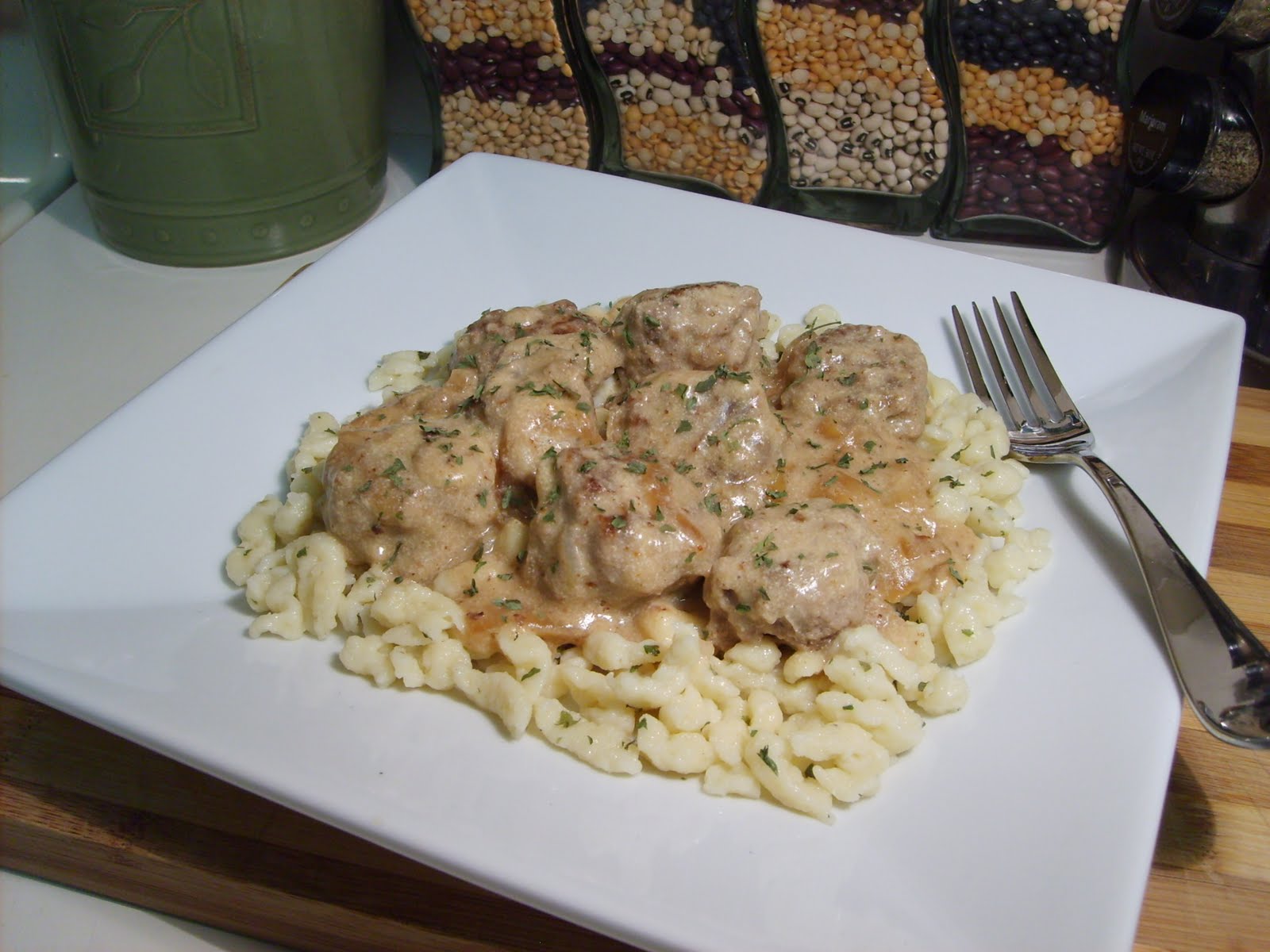 The Open Pantry German Meatballs with Buttermilk Gravy