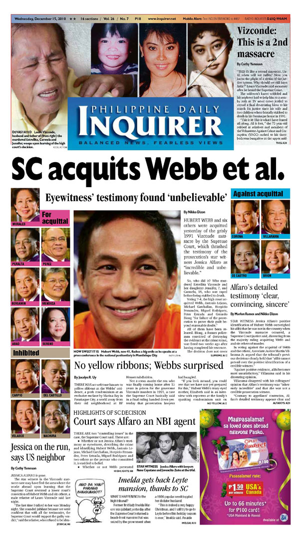 The Inquirer Front Page December 15, 2010