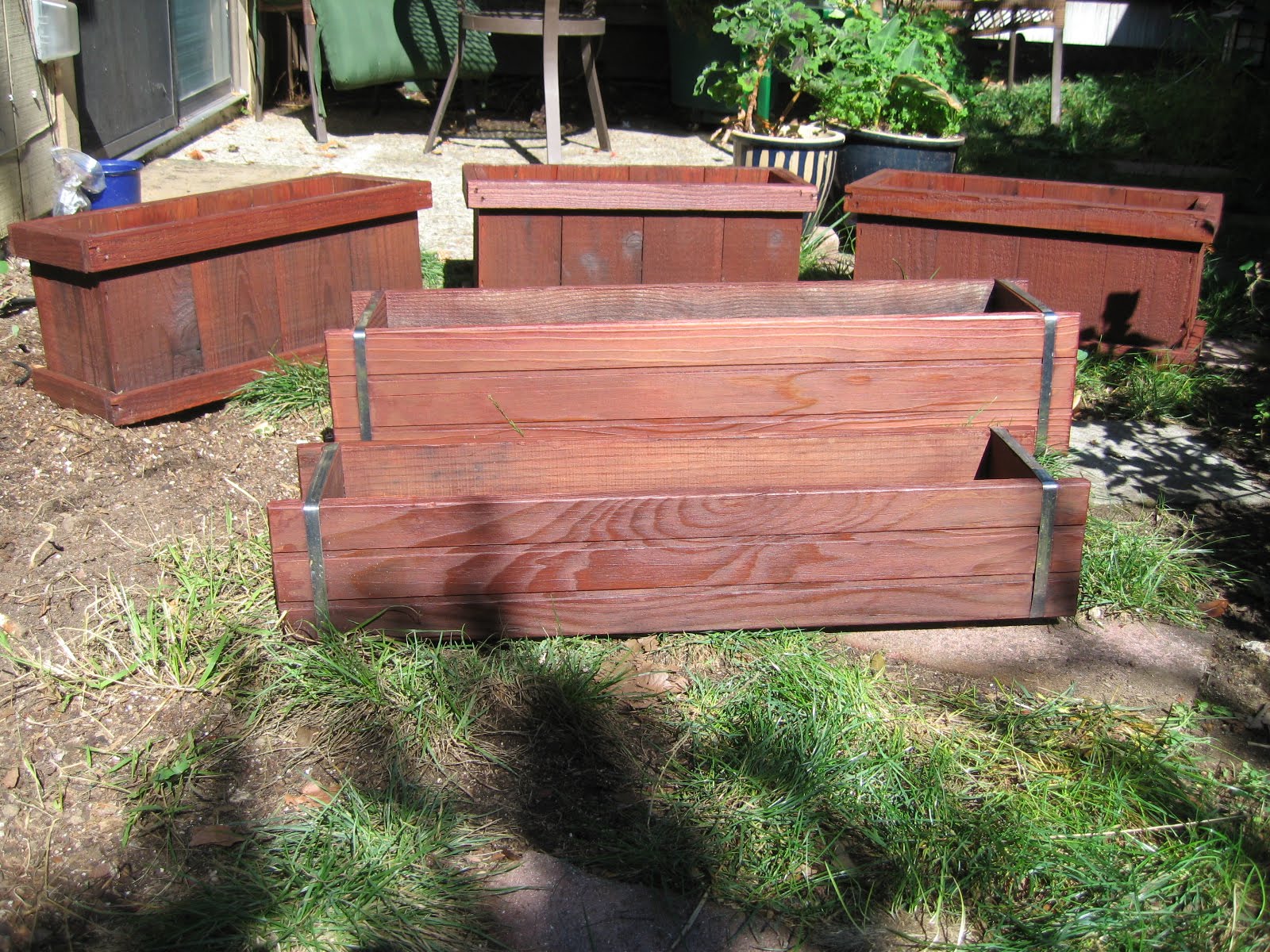 For Sale **SOLD** Redwood Planter Box Set 50