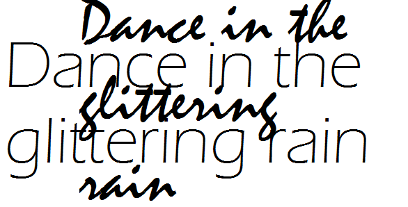 Dance in the glittering rain