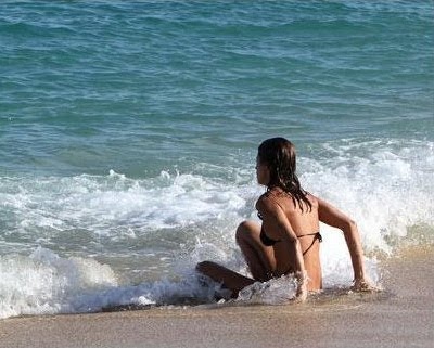 Elisabetta Canalis Inside a Bikini In Mexico