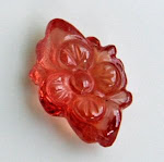 Carved spinel flower for  Valentine's Day project.