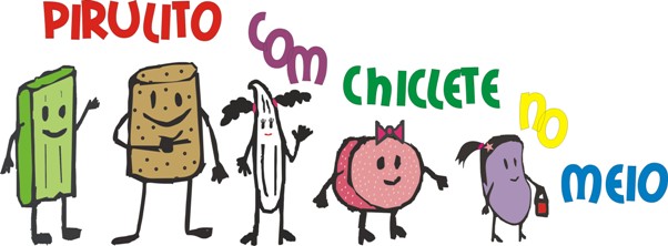 Pirulito com chiclete no meio