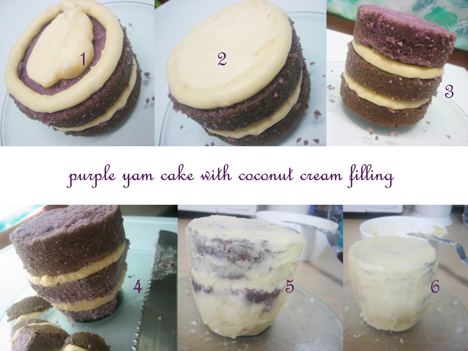 AMBITIOUS BUBBLE Fondant Cake Purple Yam Cake with Coconut Cream Filling