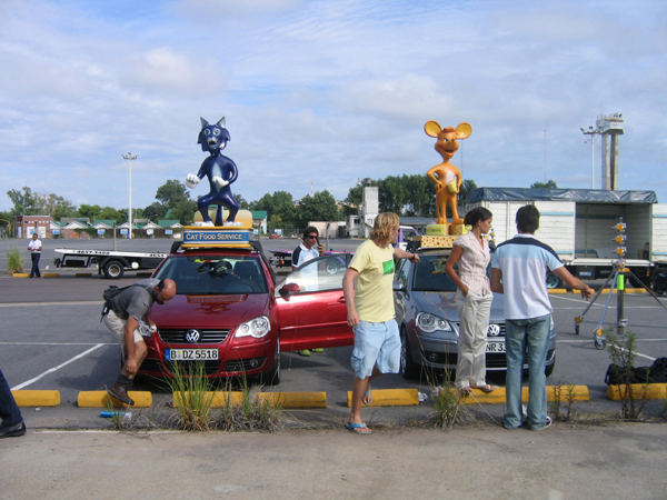 gato y rata en autos