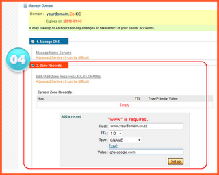 setting domain