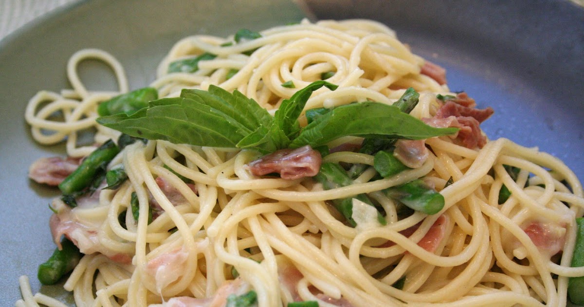 Meal Planning 101 Spaghetti with Smoked Mozzarella, Asparagus & Prosciutto