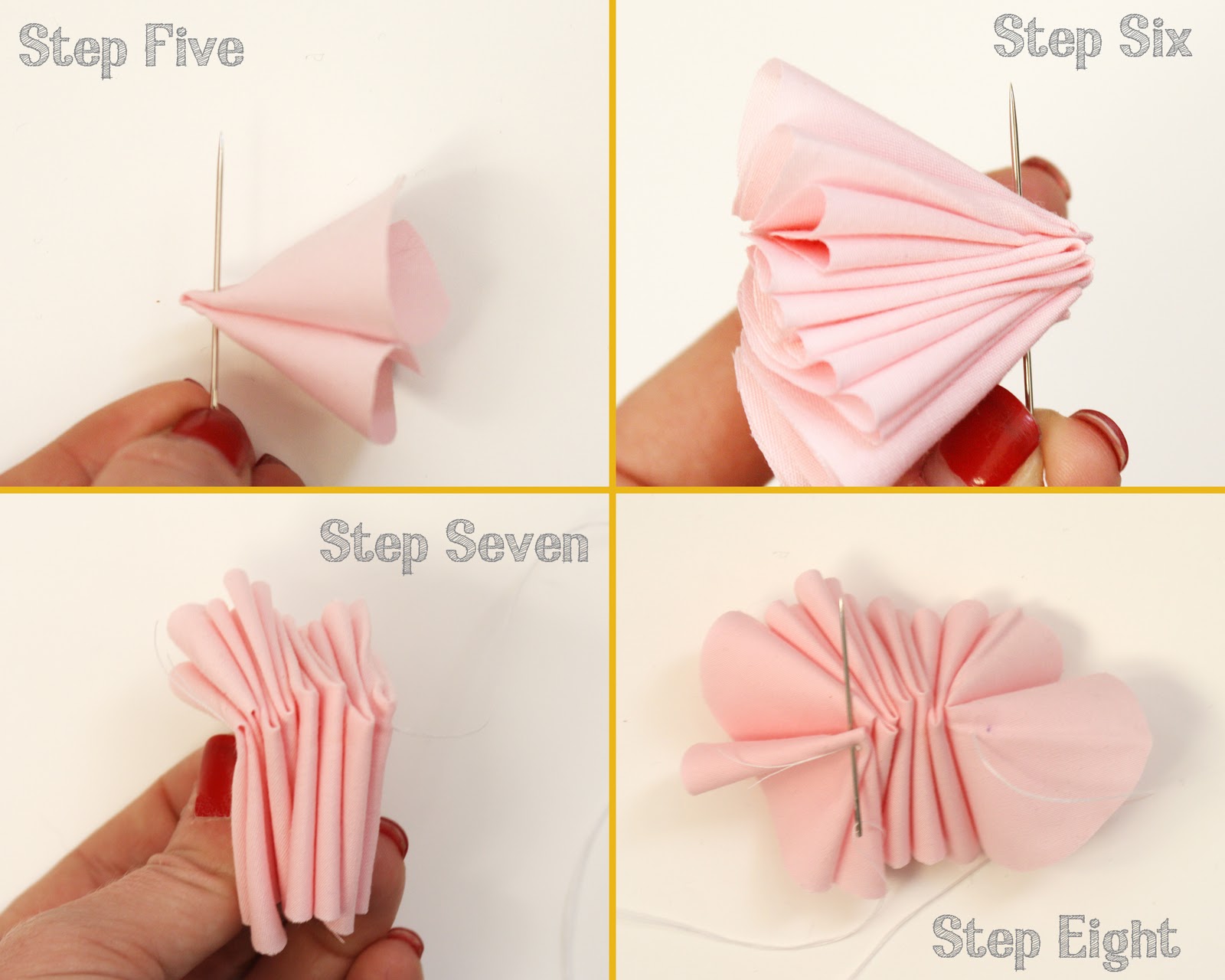 How to make flowers from fabric How to make flowers from fabric