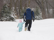 Playing in the snow.