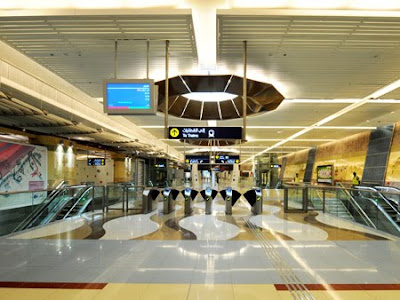 Dubai+metro+train+station