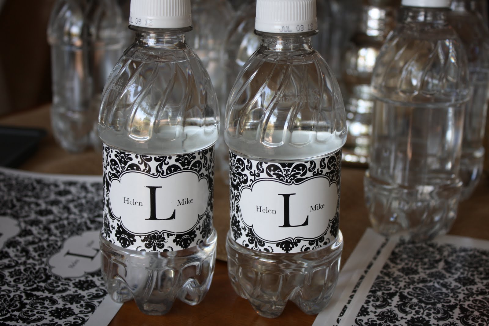 In your back pocket... Water Bottles to Personalize Your Party