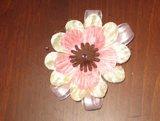 Brown and pink blossom with ribbon